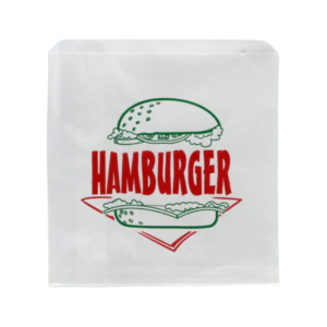 Hamburger Printed white Paper Bags x 1000
