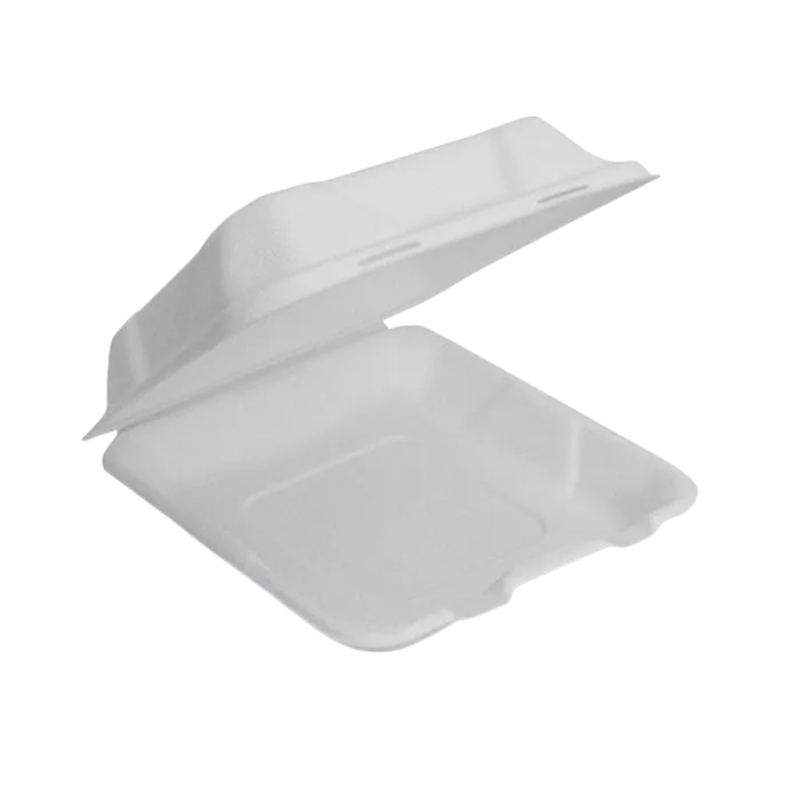 Sugarcane Clamshell Dinner Large White (9x9x3) x 200