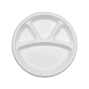 Sugarcane Plate Round 11Inch 4 Compartment x 250