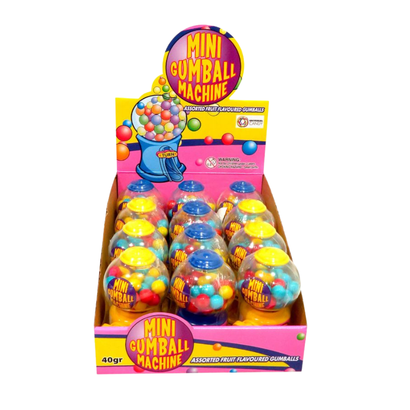 Mini Gum Ball Machine 40g x 12