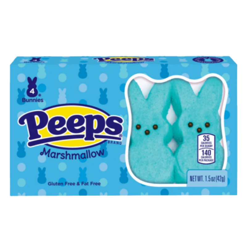 Peeps Blue Marshmallow Bunnies 4PK x 1