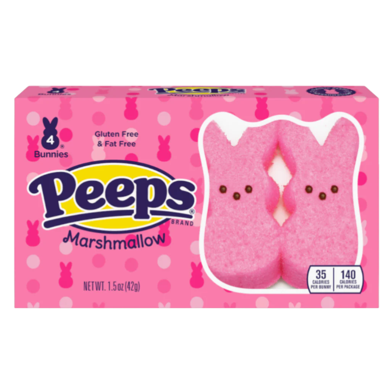 Peeps Pink Marshmallow Bunnies 4PK x 1