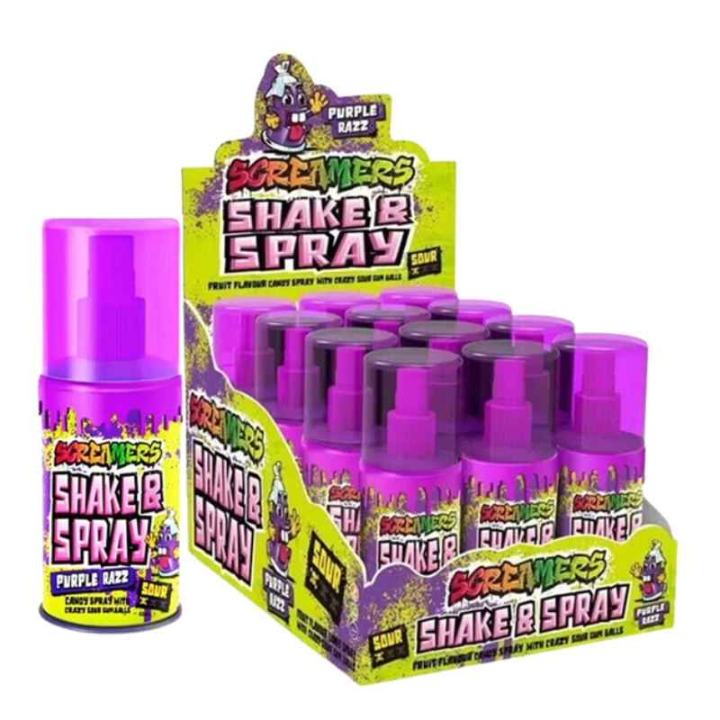 Screamers Shake and Spray Purple Razz 60ml x 12