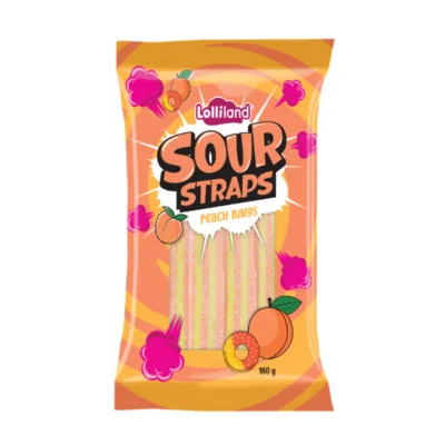 Sour Straps Peach Rings 160g