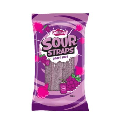Sour Straps Grape Soda 160g