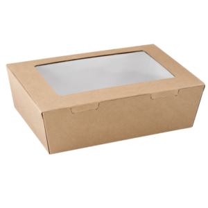 Brown Kraft Window Large Lunch Box 1900ml x 200