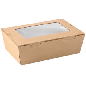 Brown Kraft Small Window Lunch Box 700ml x 200