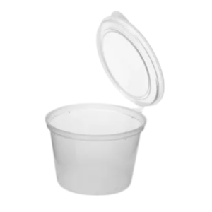 Sauce 70ml Container with Attached Lid x 1000